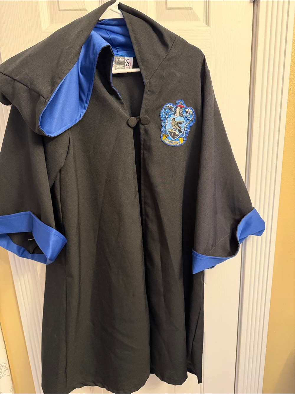 Ravenclaw-Style Kids Black and Royal Blue Hooded Robe Harry Potter